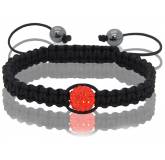 Bracelet Shamballa 1 boule orange