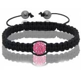 Bracelet Shamballa 1 boule rose Pascual