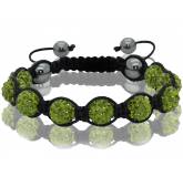 Bracelet Shamballa 9 boules vert