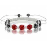 Bracelet Shamballa Enfant Txeru. Couleur rouge
