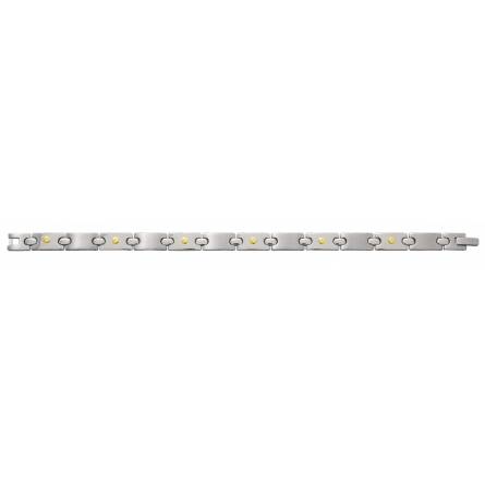 Bracelet steel and golden plated screw