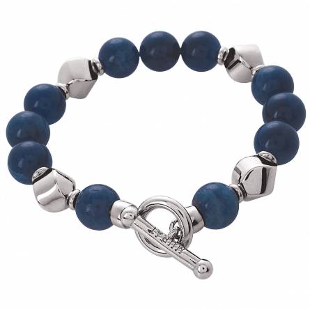 Bracelete-Charms feminino prata Nuit Envoûtée bola azul