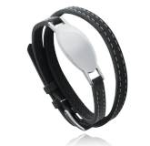 Bracelete couro Franck preto