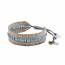 Bracelete feminino corda de nylon cinza mini