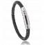Bracelete masculino aço Messine preto mini