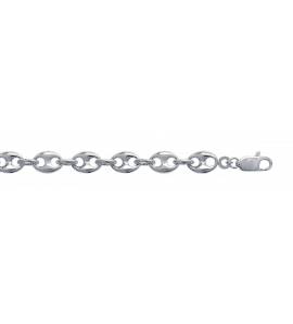 Bracelete masculino prata grão de café