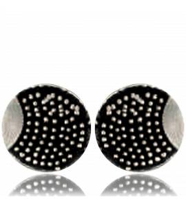 Brincos Masculinos Minimaliste rond pixelisée 