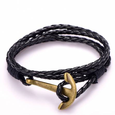 Bronze Ancre Arctique ancre black bracelet