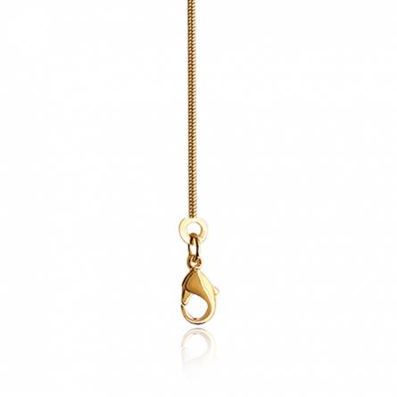 Cadena mujer bañado en oro serpiente