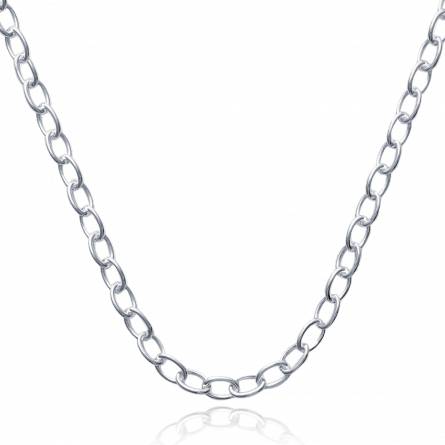 Cadena mujer plata ovalo