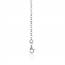 Chaîne cheville argent maille forçat diamanté 2mm mini