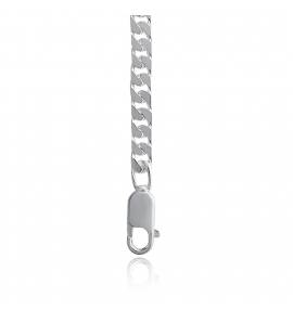 Chaine argent maille gourmette diamantée 4mm