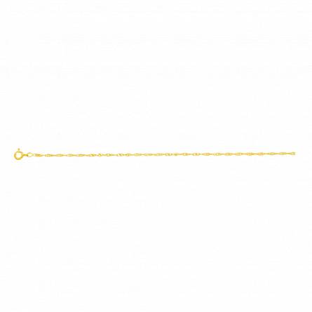 Chaine cheville or maille singapour