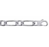 Chaine homme argent maille figaro 1-1 10mm