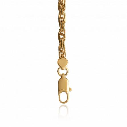 Chaine homme plaqué or maille corde 3mm