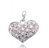Charm cœur strass XL