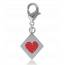 Charm coeur rouge Trinité mini