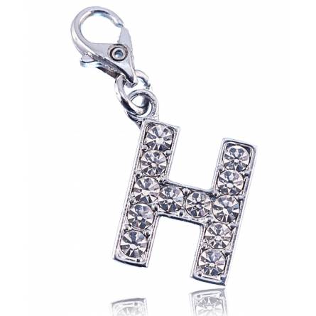 Charm Lettre H strass