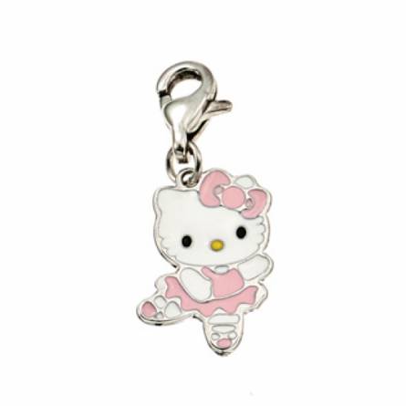 Charms bambino acciaio Danseuse rosa