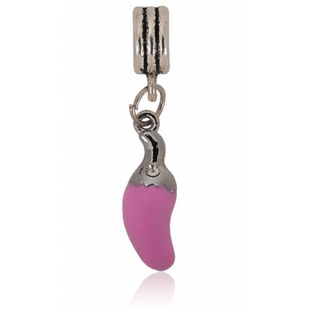 Charms metal piment rose