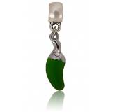 Charms metal piment vert