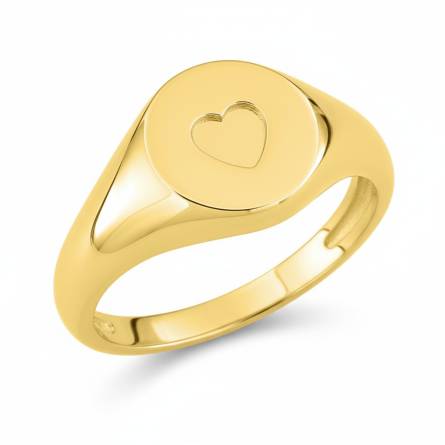 Chevalière femme plaqué or Armosa