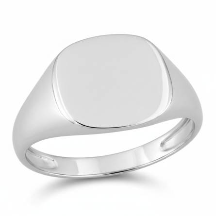 Chevalière homme argent Rhoso carrée