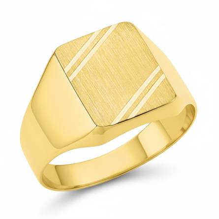 Chevalière homme or Peval carrée