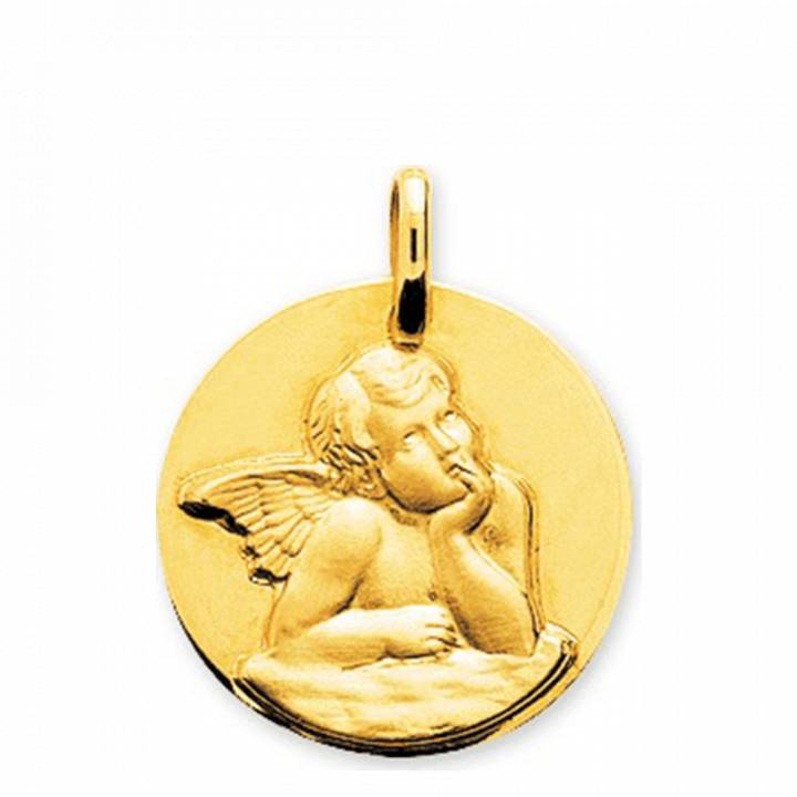 Médaille enfant - Or 18 Carats - Diamant 0.004 Carats - 3612030383564