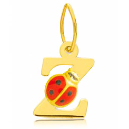 Children gold Moderne letters yellow pendant