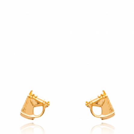 Children gold plated Cheval espérance earring