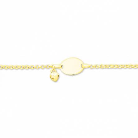 Children gold plated Coeur dédié hearts bracelet