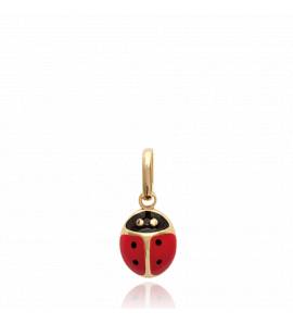 Children gold plated red pendant