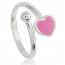 Children silver Amour pink ring mini