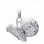 Children silver Balle au Pied pendant mini