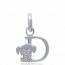 Children silver D lutin letters pendant mini