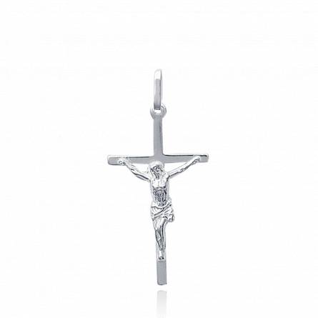 Children silver Jacinthe crosses pendant