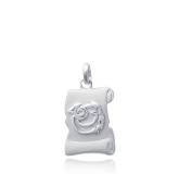 Children silver scroll pendant