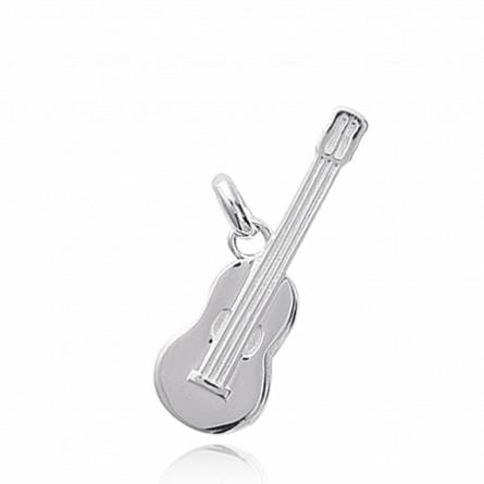 Ciondolo argento Guitare