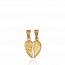 Ciondolo donna placato in oro I love you 2 cuore mini