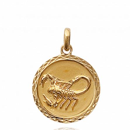 Colgante mujer bañado en oro medaillon