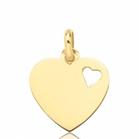 Colgante mujer oro Ivresse corazón amarillo