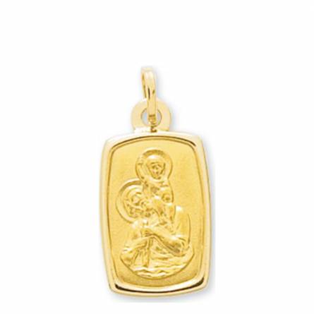 Colgante mujer oro Saint Christophe encadré medaillon