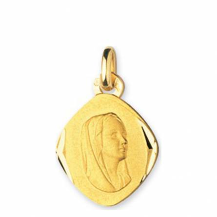 Colgante mujer oro Vierge Marie Losange medaillon