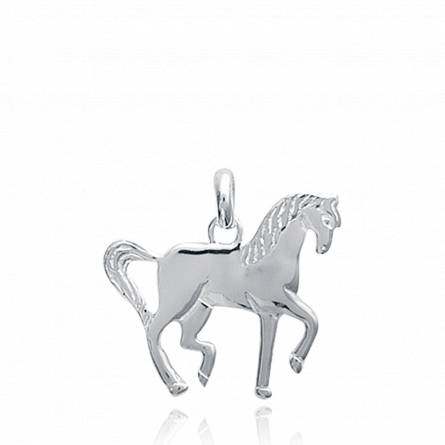 Colgante mujer plata Cheval au Trot