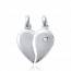 Colgante mujer plata Rencontre corazón mini