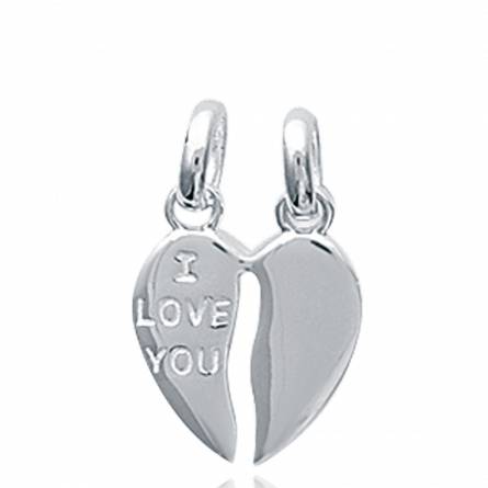 Colgante mujer plata Sécable 3 corazón