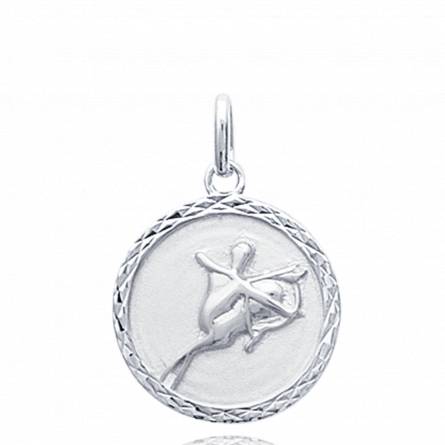 Colgante  niño plata medaillon