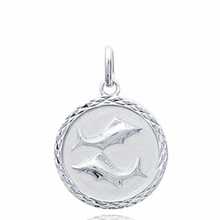 Colgante  niño plata medaillon