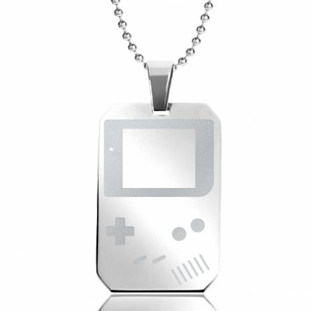 Collana acciaio  Game Boy  rettangolo palla